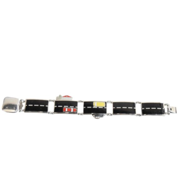 Vintage ACME Studio “Burbs” Cloisonné Bracelet by ADRIAN OLABUENAGA Uniq… - Picture 3 of 10